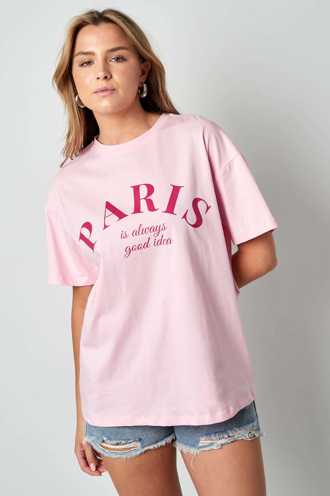 Cotton Maglietta Donna Casual Letters