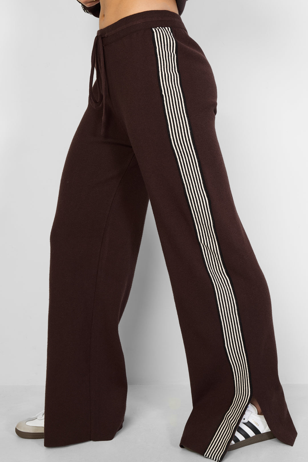 pantaloni in maglia a righe