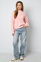 Maglione in Tessuto di Poliestere Donna Casual Lettere