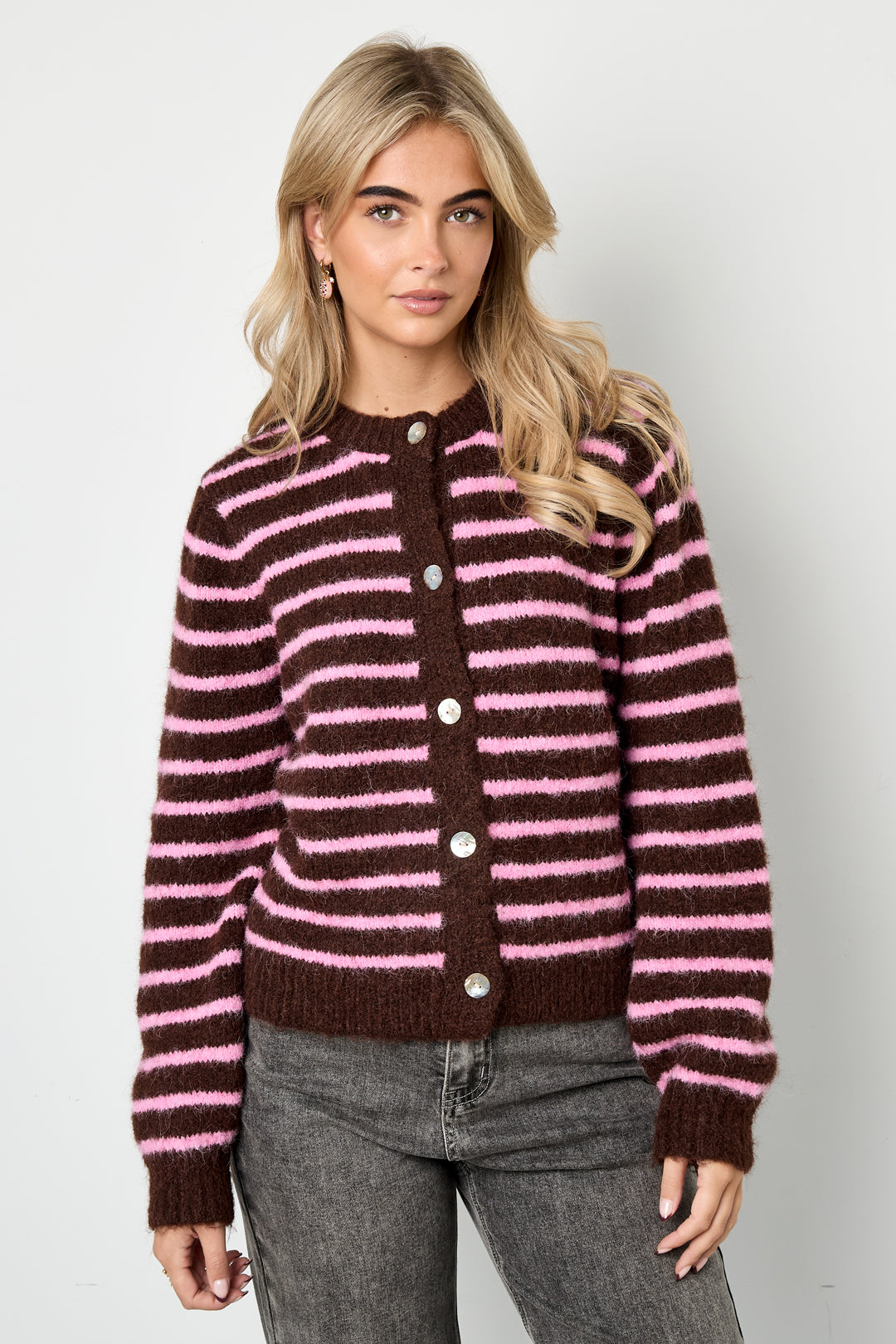 Cardigan a righe