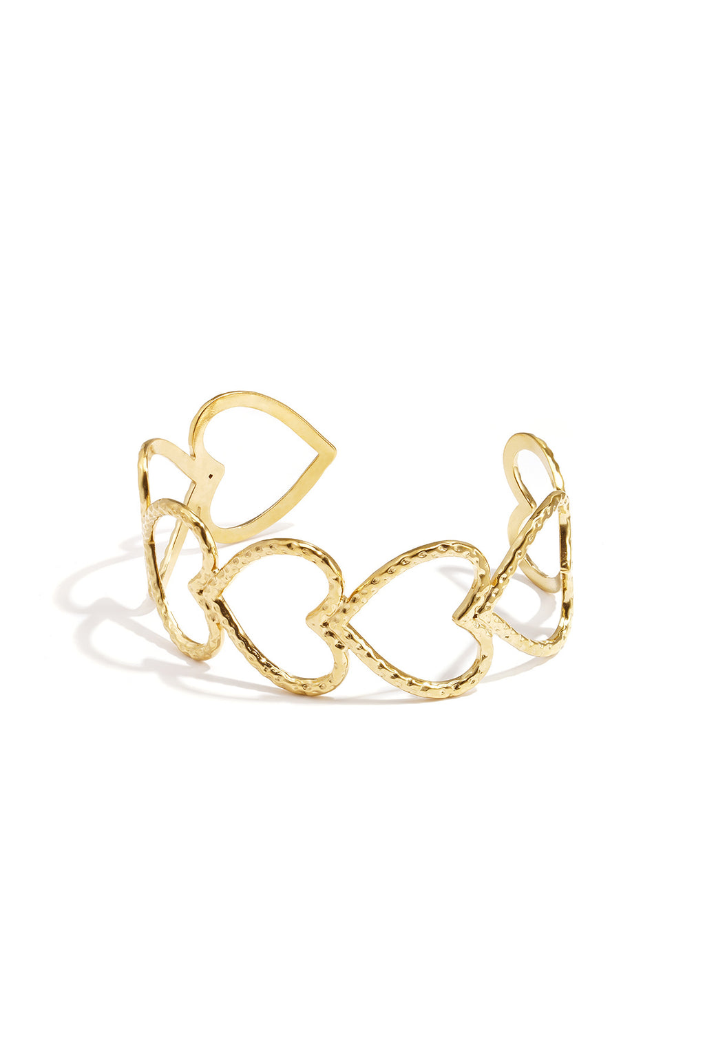 Bracciale rigido in acciaio inossidabile con cuore, stile casual e semplice, per tutti i giorni, gioielli da donna