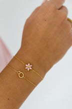 Bracciale con fiore di strass
