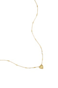 Collana con perla, pietra e cuore vistoso