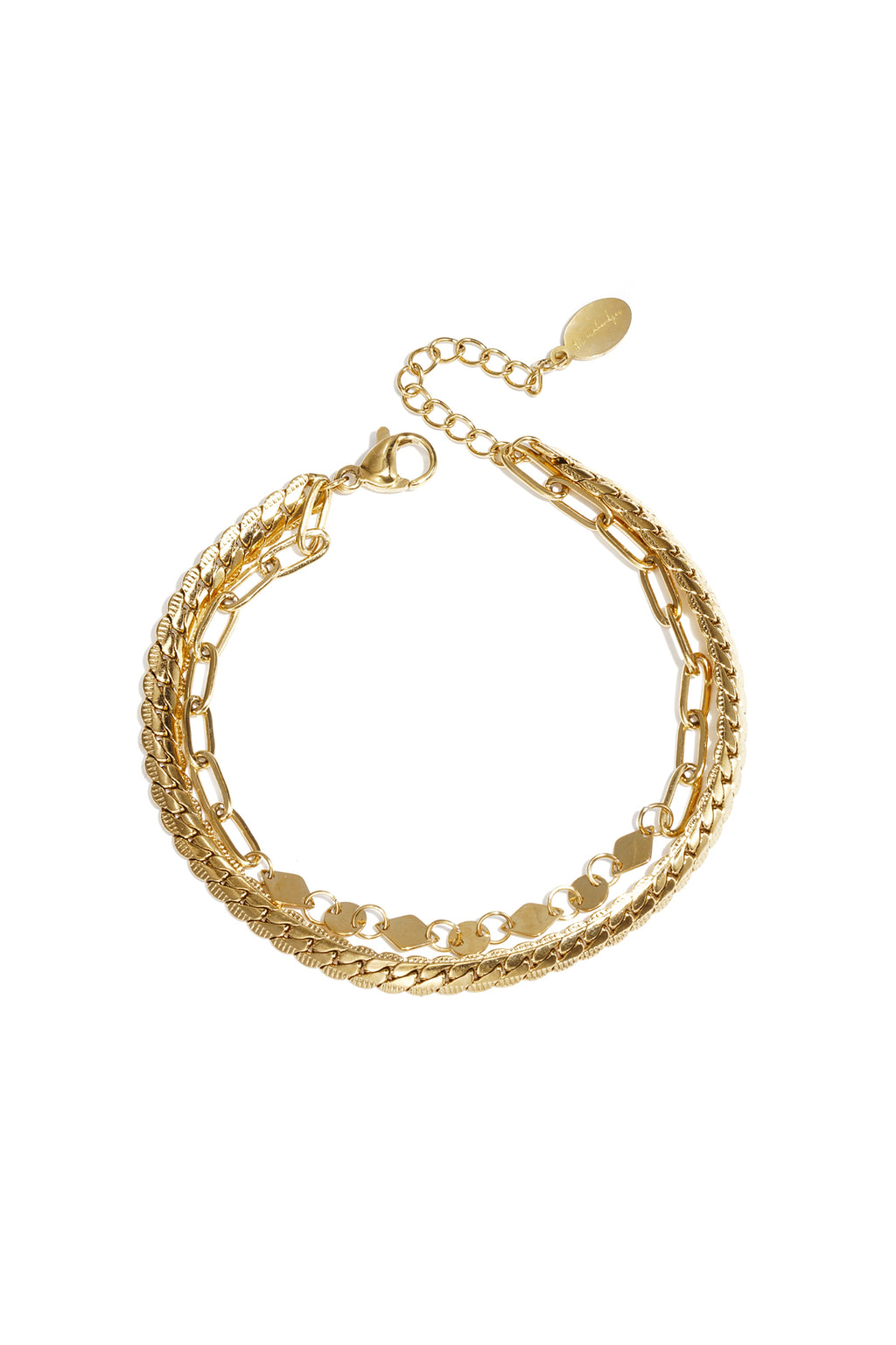 Bracciale a doppio strato in acciaio inossidabile