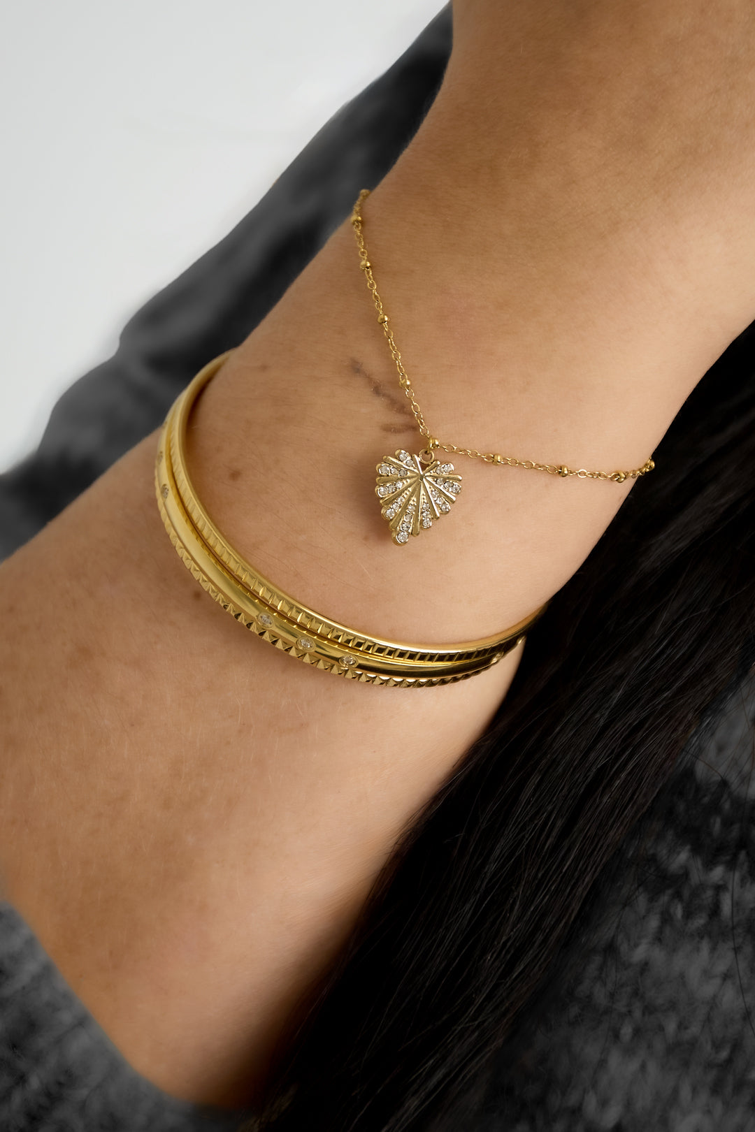 Braccialetti con ciondoli a forma di cuore, casual, quotidiani, semplici, gioielli da donna