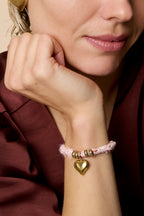 Braccialetti con ciondoli a forma di cuore, casual, quotidiani, semplici, gioielli da donna