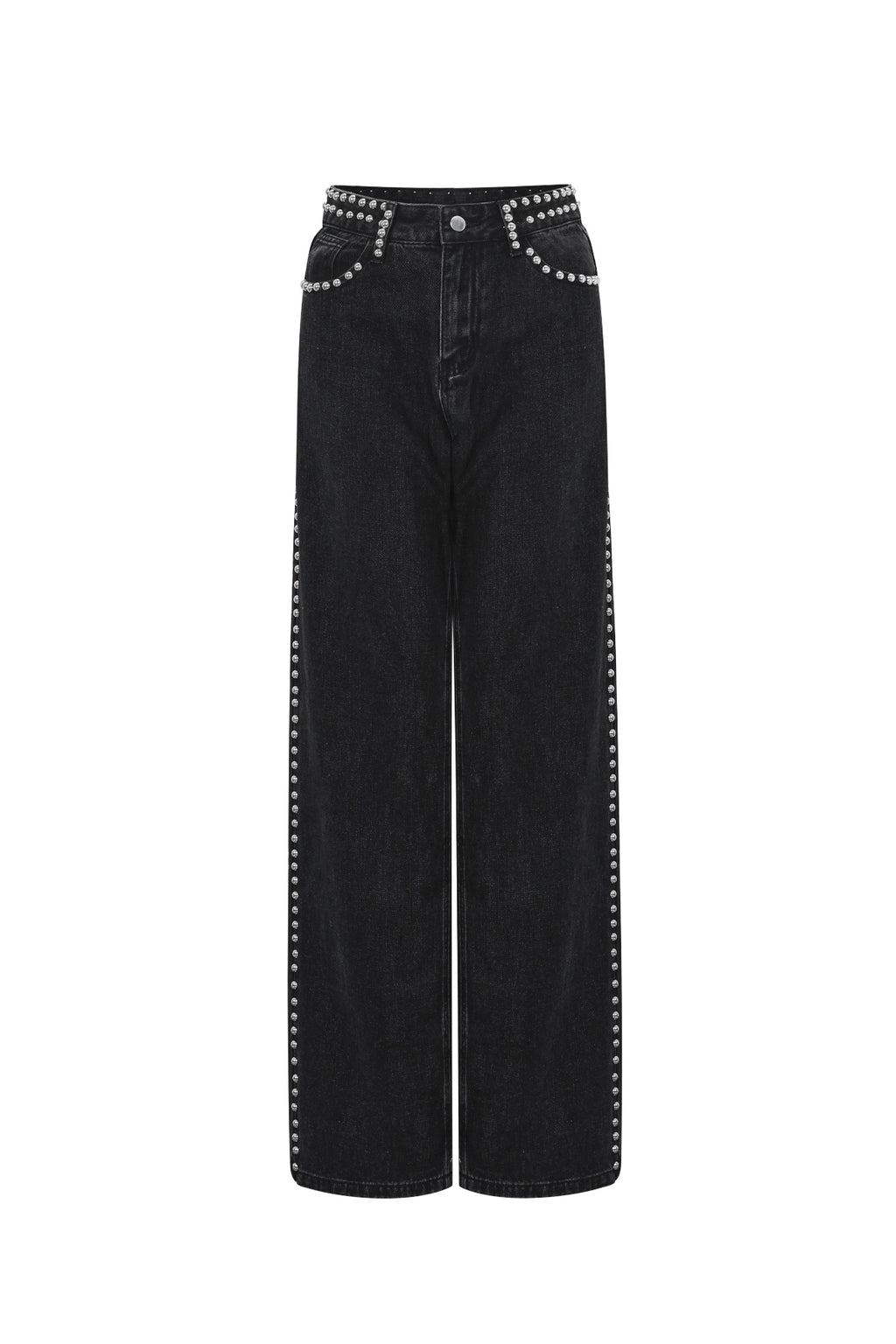 Tessuto Cotone Donna Pantaloni Dritti Strada Colore Puro