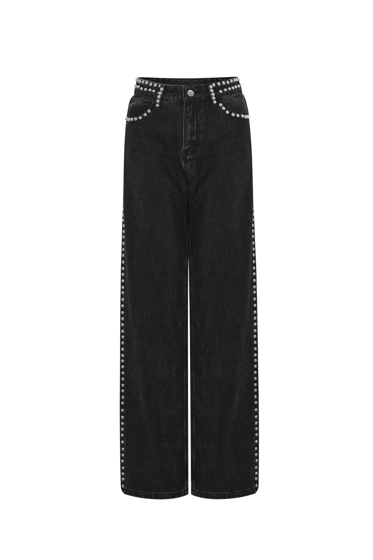 Tessuto Cotone Donna Pantaloni Dritti Strada Colore Puro