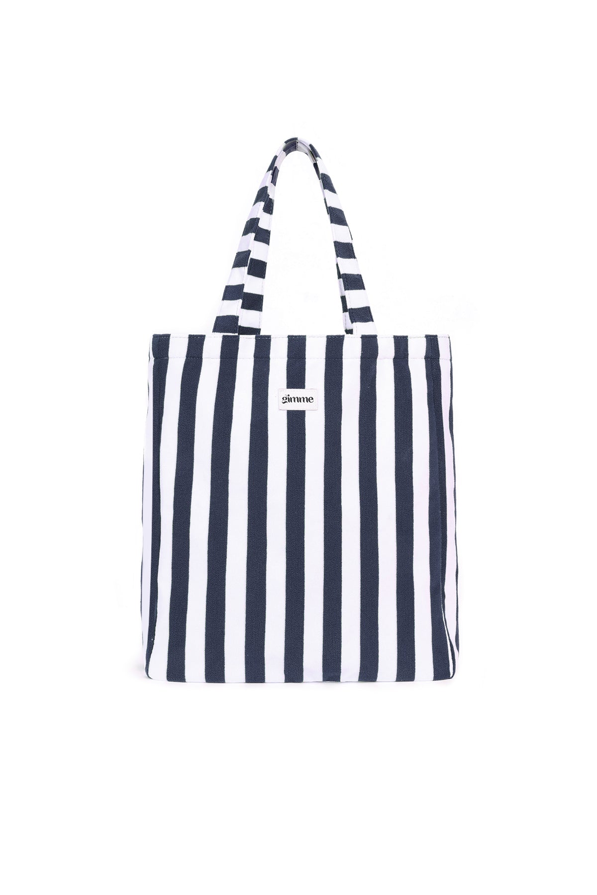 Borse shopper a righe semplici in poliestere, accessori quotidiani