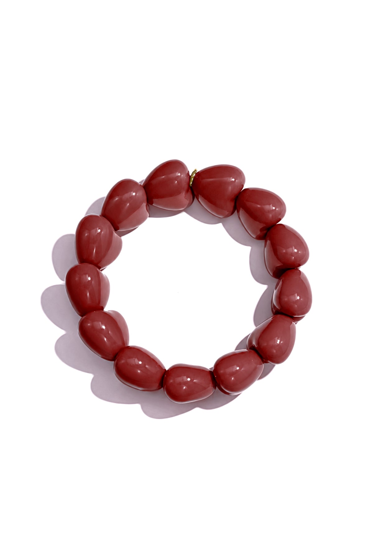 Braccialetto a forma di cuore piccolo con 13 perline