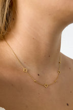 Collana trifogli aperti Gold Stainless Steel