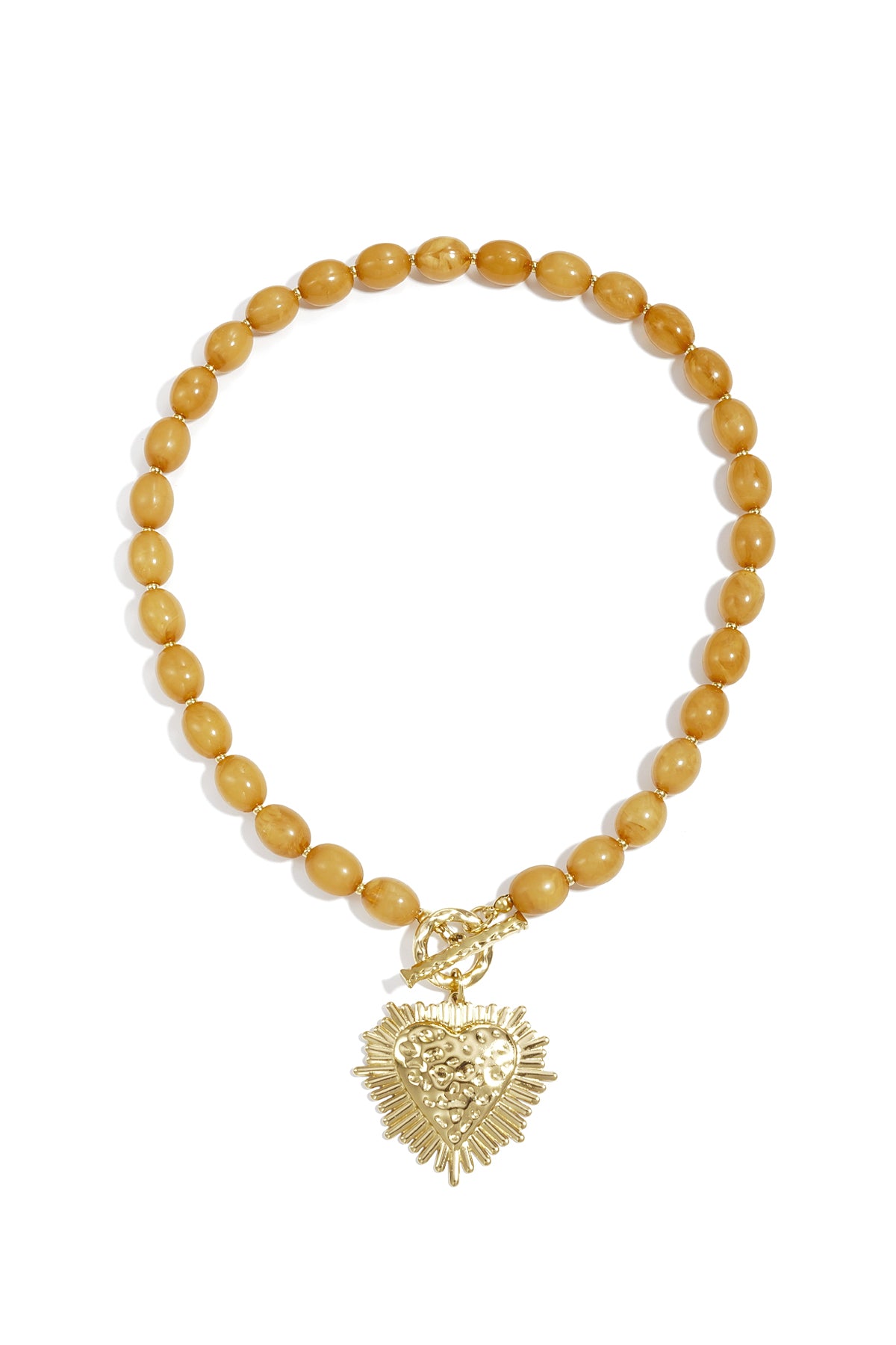 Collana di perline con ciondolo di chiusura frontale