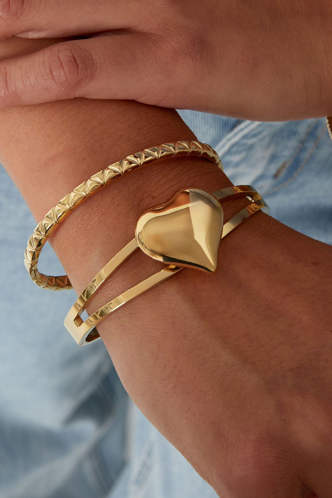 Bracciale doppio cuore