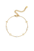 Braccialetto dell'amore con perle