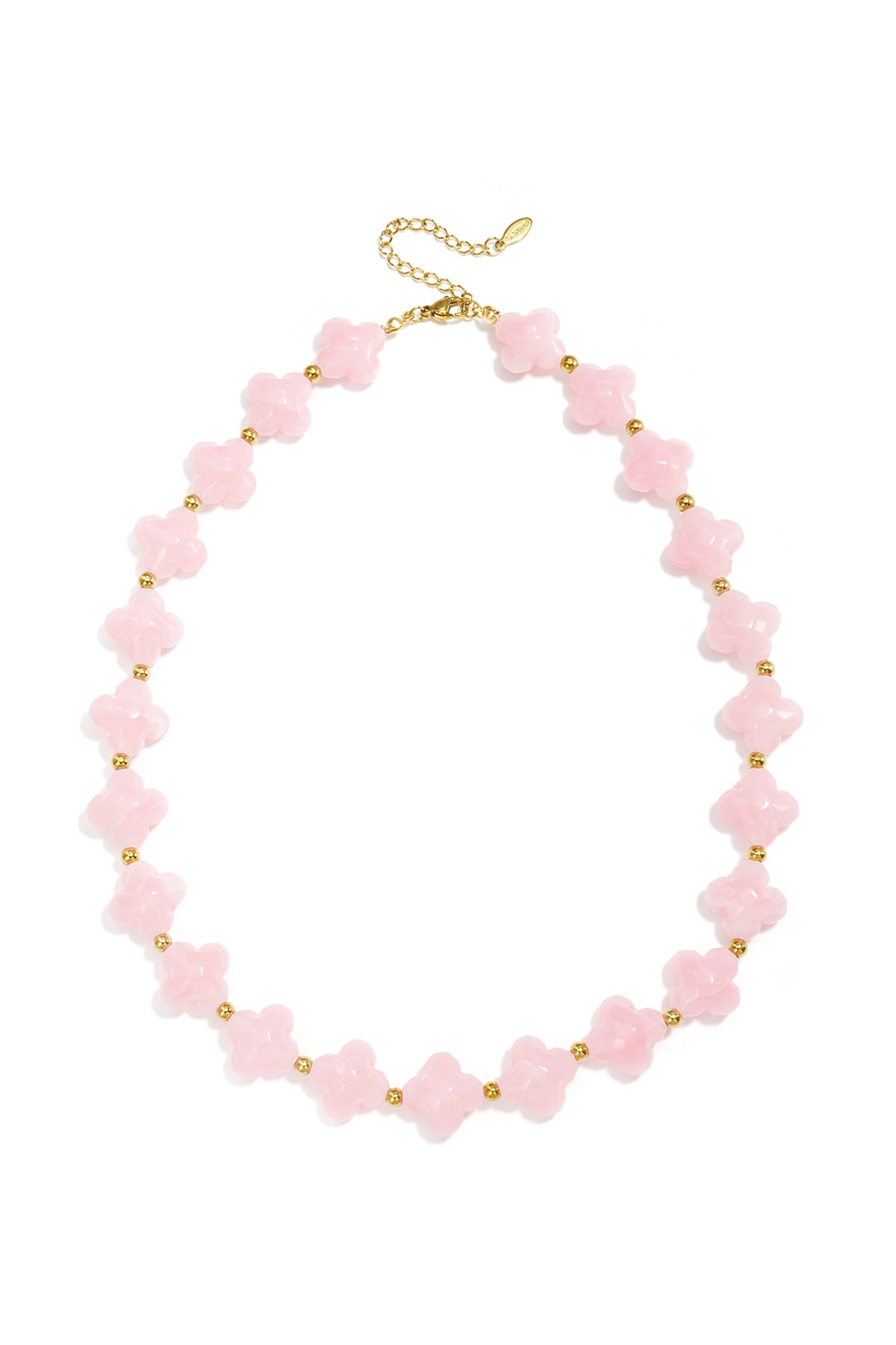 Collana di perline con perline a forma di trifoglio