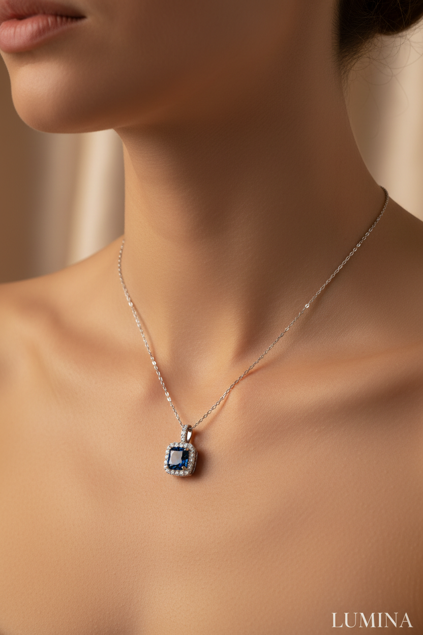 Necklace on Model Ad